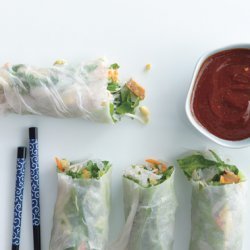 Summer Rolls with Baked Tofu and Sweet-and-Savory Dipping Sauce recipe