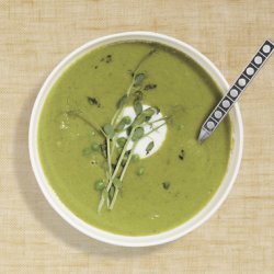Green Pea Soup with Tarragon and Pea Sprouts recipe