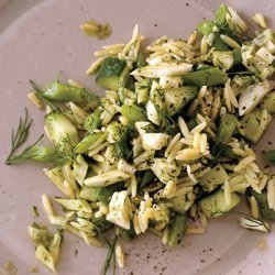 Orzo, Green Bean, and Fennel Salad with Dill Pesto recipe