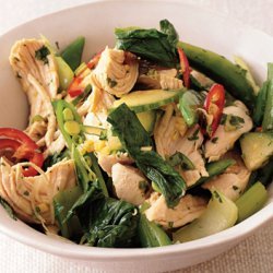Asian Chicken Salad with Snap Peas and Bok Choy recipe