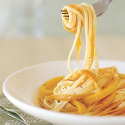 Linguine with Carrot Ribbons and Lemon-Ginger Butter recipe
