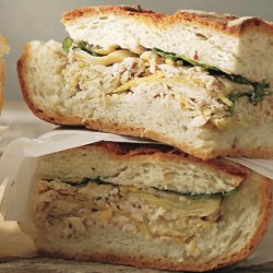 Tuna and Artichoke Cooler-Pressed Sandwiches recipe