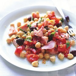 Fresh Salmon Salad with Chickpeas and Tomatoes recipe