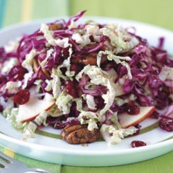 Red and Napa Cabbage Salad with Braeburn Apples and Spiced Pecans recipe