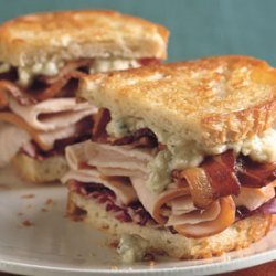 Grilled Turkey, Bacon, Radicchio, and Blue Cheese Sandwiches recipe
