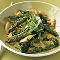 Chicken, Asparagus, and Broccoli Stir-Fry recipe