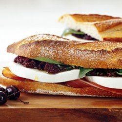 Mozzarella and Prosciutto Sandwiches with Tapenade recipe