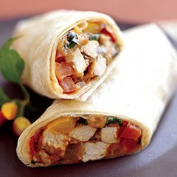 Turkey Burritos with Salsa and Cilantro recipe