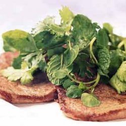 Beef Paillards with Watercress and Herb Salad recipe