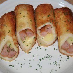 Rolled Bread Stuffed With Sausage And Cheese recipe