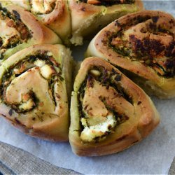 Courgette Goats Cheese And Garden Herb Pesto Bread recipe