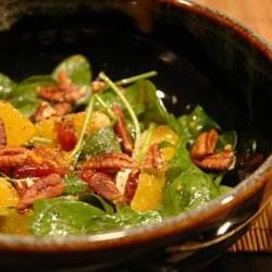 Orange Cranberry Pecan Mixed Green Salad recipe