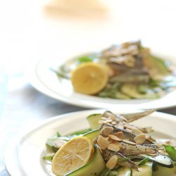 Shaved Zucchini Salad With Sardines recipe