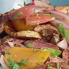 Peruvian Grilled Lomo Saltado recipe