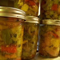 Cauliflower And Pepper Bread And Butter Pickles recipe