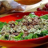 Peppery Arugula Salad With Pecans And Blue Cheese recipe