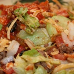 Taco Salad With Lime Tortilla Chips And Spicy Dres... recipe