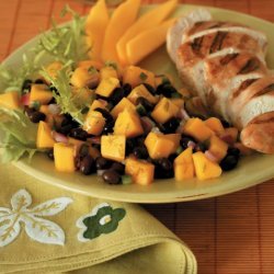 Fresh Mango And Black Bean Salad With Grilled Chic... recipe