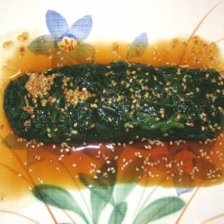 Popeye Spinach With Sesame Dressing recipe