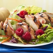 Grilled Chicken Salad With Raspberries recipe