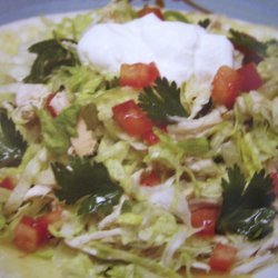 Chicken Tostada Salad With Salsa Verde recipe