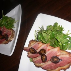 Smoked Duck Tartin With Mixed Green Salad With Red... recipe