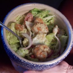 Spicey N Warm Shredded Crabmeat And Shrimp Salad recipe
