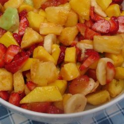 Summer Fruit Salad With Port And Mint Dressing recipe