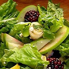 Mixed Salad Greens With Fruit And Cinnamon Dressin... recipe