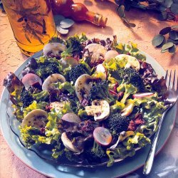 Greens And Broccoli Salad With Peppy Vinaigrette recipe