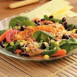 Quick Cooking Fiery Chicken Spinach Salad recipe