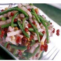 Jicama Green Bean Pomegranate Walnut Salad recipe
