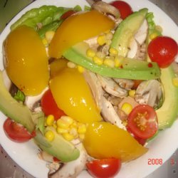 Gourmet Tuna Avocado Mushroom And Mango Salad recipe
