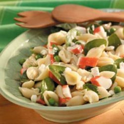 Pea N Crab Pasta Salad recipe