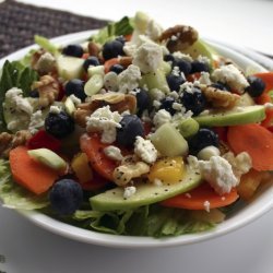 Rainbow Salad With Lemon Poppyseed Dressing recipe