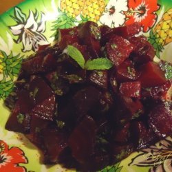 Roasted Beet Salad With Mint recipe