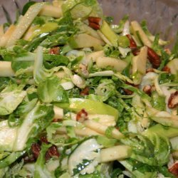 Brussel Sprout Slaw With Apples And Pecans recipe