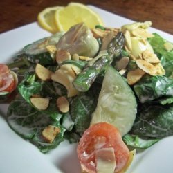 Artichoke And Asparagus Salad With Creamy Lemon Dr... recipe
