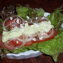 Tomato And Onion Salad With Basil Aioli recipe