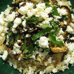 Grilled Egglplant W Feta And Mint recipe