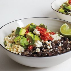 Brown Rice and Beans with Ginger Chile Salsa recipe