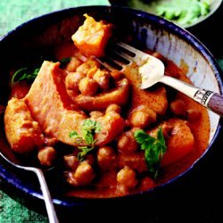 Thai Red Curry with Butternut Squash and Chickpeas recipe