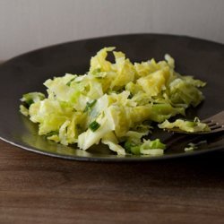 Sautéed Savoy Cabbage with Scallions and Garlic recipe