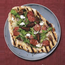 Grilled Sausage and Fig Pizza with Goat Cheese recipe