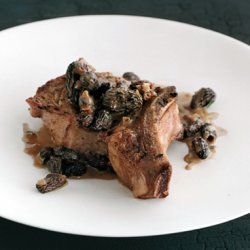 Roasted Veal Chop with Morels recipe