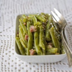 Snap Beans with Mustard and Country Ham recipe
