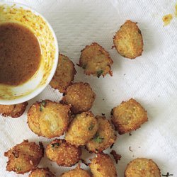Crab Hush Puppies with Curried Honey-Mustard Sauce recipe