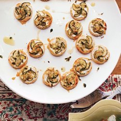 Mini Zucchini and Goat Cheese Tarts recipe