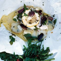 Black Cod with Olives and Potatoes in Parchment recipe