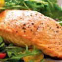 Pan Seared Salmon on Baby Arugula recipe